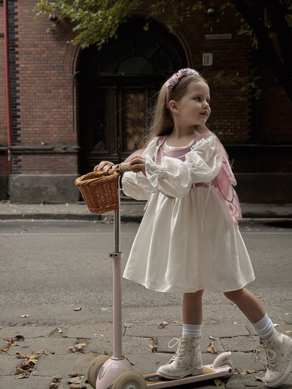 Крила на корсеті рожеві