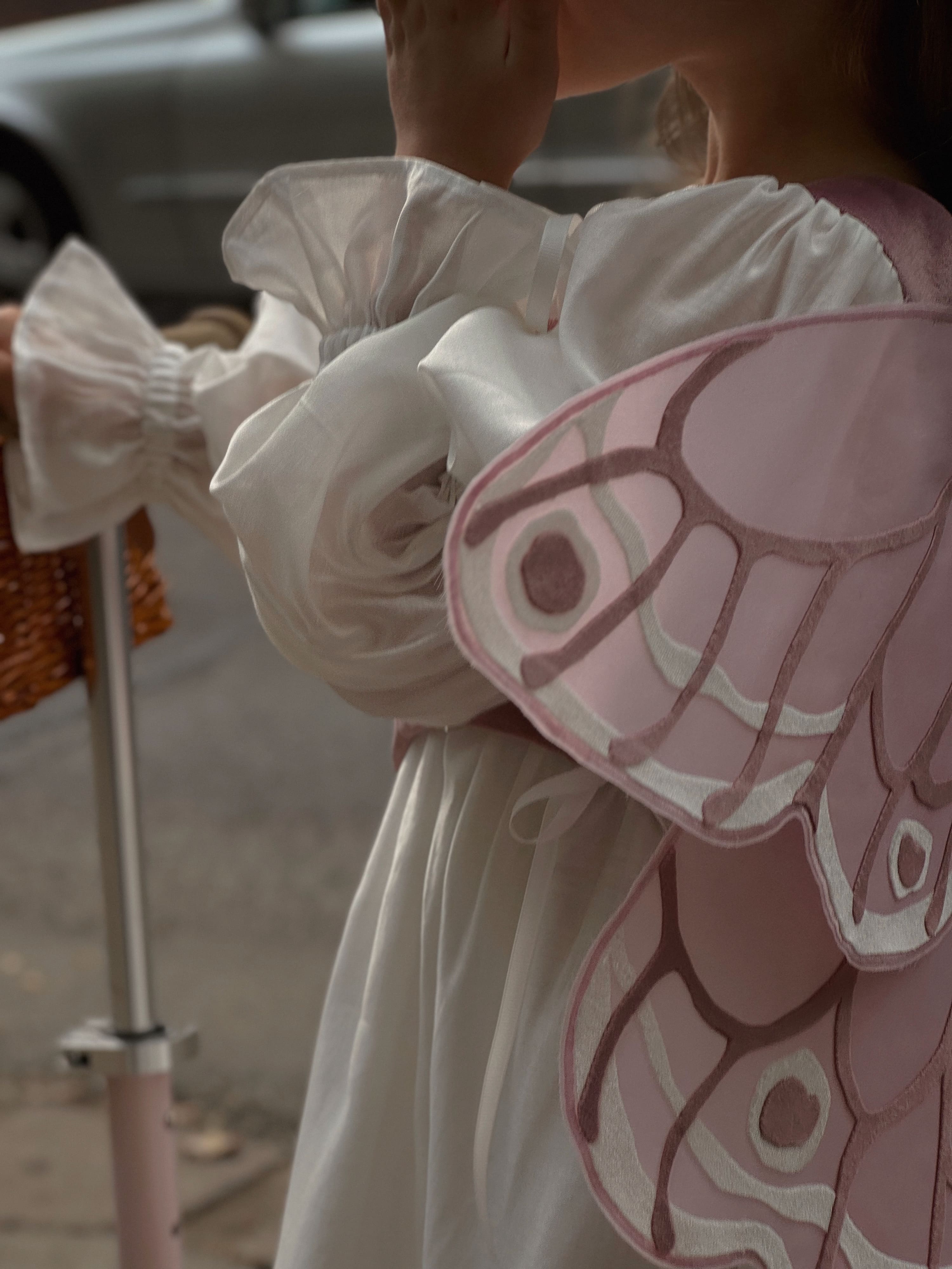 Крила на корсеті рожеві