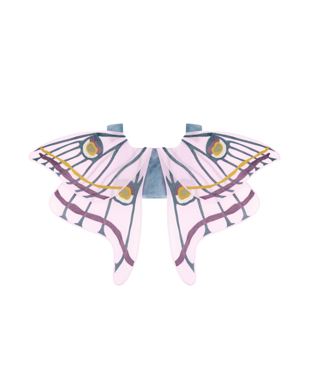 Крила на жилетці блакитно-рожеві