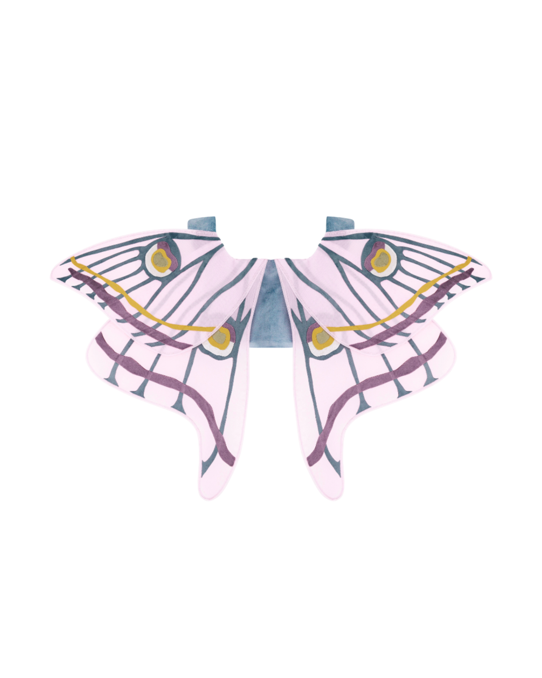 Крила на жилетці блакитно-рожеві
